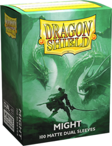 Boite de 100 Matte Dual Sleeves Might Dragon Shield