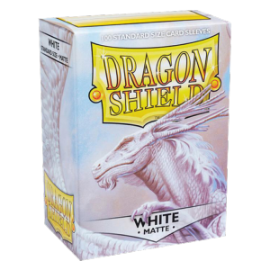 100 Protective Sleeves Dragon Shield Matte White